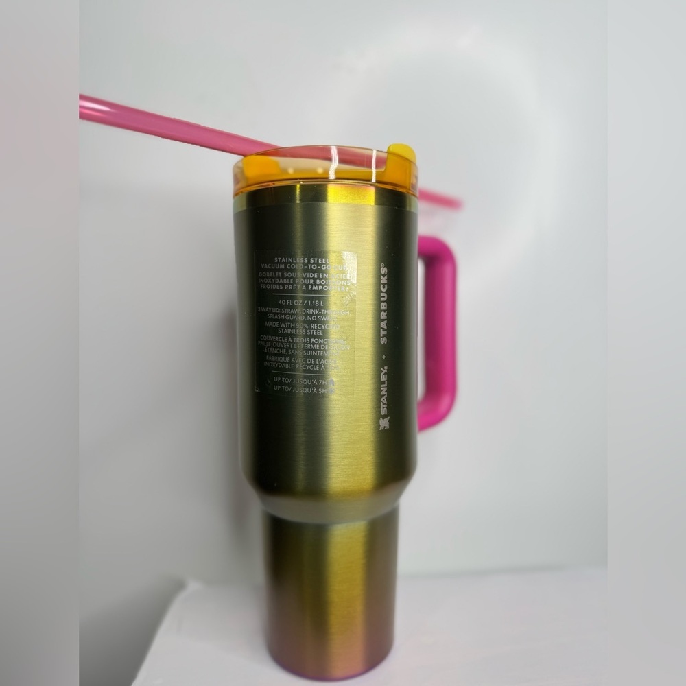 LIMITED EDITION STARBUCKS VS STANLEY Summer 2024 40 oz Tumbler Purple Gold - Picture 3 of 10